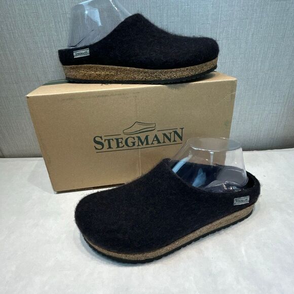 Stegmann Original Cork Wool Clog Graphite Womens 6.5 Charcoal Gray - Picture 1 of 9